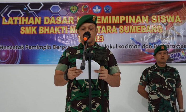 Dandim 0610 Sumedang Tutup Acara LDKS SMK Bhakti Nusantara Sumedang